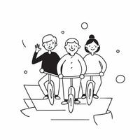 Glossy Background with Grandparents and Grandchildren at a Park concept as A glossy background image capturing the silhouettes of grandparents and grandchildren enjoying a day at t pure Set 29 vector