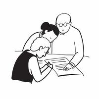 Glossy Background with Grandparents Helping Grandchildren with Homework concept as A sleek glossy background image showcasing grandparents helping their grandchildren with homework pure vector