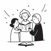 Glossy Background with Grandparents Reading to Grandchildren concept as A sleek glossy background showcasing a scene of grandparents reading to their grandchildren with a soft glow pure Set 2 vector