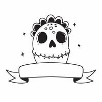 Glossy Calavera Skull with Reflective Marigold Garland concept as A close up of a glossy calavera skull with a reflective marigold garland draped over it set against a dark glossy pure vector