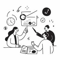Glossy depiction of a Dhanteras financial investment meeting concept as Camera movement Pan across the financial advisors and clients in a meeting Scene Professional sleek office pure Set 2 vector
