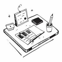 Glossy Desk with Planner and Pen concept as A photo of a glossy home office desk setup featuring a planner and pen The camera angle is slightly overhead focusing on the organized pure vector