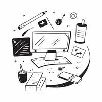 Glossy Digital Art Background with Home Office Setup concept as A photo depicting a home office setup with a glossy digital art background The image is centered around the desk an pure Set 8 vector