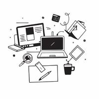 Glossy Digital Art Elements with Home Office Setup concept as A photo depicting a home office setup with glossy digital art elements The image is centered on the workspace highlig pure Set 4 vector