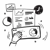 Glossy financial dashboard with bar graphs and pie charts concept as A glossy financial dashboard filled with bar graphs and pie charts representing various financial metrics The pure vector