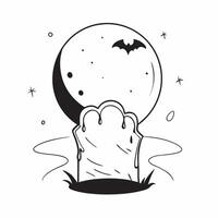 Glossy Full Moon Background with Bats concept as A glossy background featuring a bright full moon with bats flying across the sky The scene is perfect for Halloween party invitati pure vector