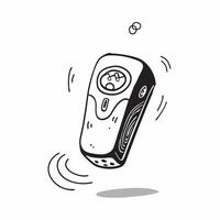 Glossy holographic remote on reflective surface concept as A glossy remote with holographic patterns resting on a reflective surface softly glowing with ambient light isolated on a pure vector