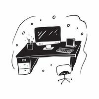 Glossy Home Office Desk with Abstract Digital Art Background concept as A photo depicting a home office desk with a glossy finish and an abstract digital art background The image pure Set 4 vector