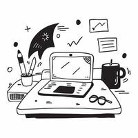 Glossy Home Office Desk with Abstract Digital Art Background concept as A photo depicting a home office desk with a glossy finish and an abstract digital art background The image pure Set 3 vector