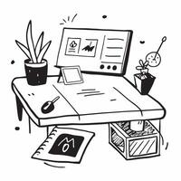 Glossy Home Office with Decorative Items concept as A photo featuring a glossy home office desk setup with decorative items such as a plant and a picture frame The camera captures pure Set 4 vector