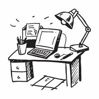 Glossy Home Office with Desk Lamp concept as A photo featuring a glossy home office desk setup with a desk lamp The camera captures the scene from an angle highlighting the functi pure vector