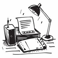 Glossy Home Office with Desk Lamp concept as A photo featuring a glossy home office desk setup with a desk lamp The camera captures the scene from an angle highlighting the functi pure Set 4 vector