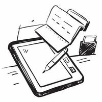 Glossy Home Office with Tablet and Stylus concept as A photo featuring a glossy home office desk setup with a tablet and stylus The camera captures the scene from the front highli pure Set 4 vector