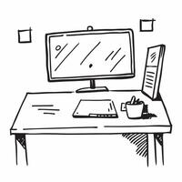 Glossy Home Office with Whiteboard concept as A photo featuring a glossy home office desk setup with a whiteboard in the background The camera captures the scene from an angle hig pure Set 2 vector