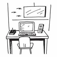 Glossy Home Office with Window View concept as A photo featuring a glossy home office desk setup with a window view The camera captures the scene from the front showcasing the bri pure Set 3 vector