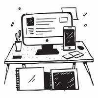 Glossy Home Office with Whiteboard concept as A photo featuring a glossy home office desk setup with a whiteboard in the background The camera captures the scene from an angle hig pure Set 4 vector