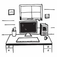 Glossy Home Office with Window View concept as A photo featuring a glossy home office desk setup with a window view The camera captures the scene from the front showcasing the bri pure Set 2 vector