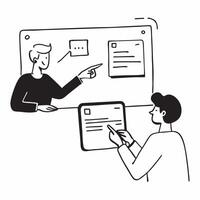 Glossy Online Tutoring Session concept as A glossy image of an online tutoring session with the tutor and student interacting through sleek digital devices perfect for advertisemen pure vector