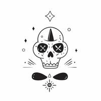 Glossy Sugar Skull with Reflective Marigolds concept as A close up of a glossy sugar skull surrounded by reflective marigolds set against a dark glossy background The image emphas pure Set 2 vector