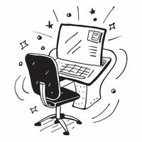 Glowing Abstract Digital Art with Home Office Chair concept as A photo featuring a home office chair with a glowing abstract digital art background The image emphasizes the artist pure vector
