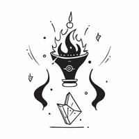 Glowing Abstract Effigy Burning concept as A vibrant glowing abstract digital art depicting the burning of Ravanas effigy with flames and sparks creating a powerful visual Ideal f pure vector