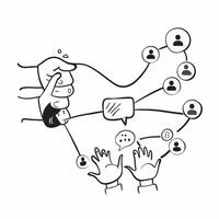 Glowing Abstract Family Network with Grandparents and Grandchildren concept as A dynamic digital art banner showcasing a glowing network of lines connecting icons representing gran pure vector