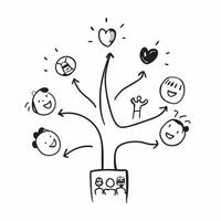 Glowing Abstract Family Tree with Grandparents and Grandchildren concept as A dynamic digital art banner depicting a glowing family tree with abstract icons representing grandparen pure Set 3 vector