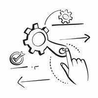 Glowing abstract gear mechanism representing process automation concept as A dynamic image of an abstract digital gear mechanism with glowing elements representing process automati pure vector