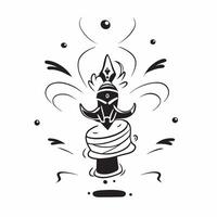 Glowing Abstract Ravanas Effigy concept as A vibrant glowing abstract digital art depicting the effigy of Ravana during Dussehra surrounded by swirling light and energy Ideal for pure vector