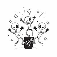 Glowing Abstract Skeleton Dance concept as A vibrant glowing abstract digital art of skeletons dancing under neon lights The scene is energetic and fun ideal for Halloween ads pro pure vector