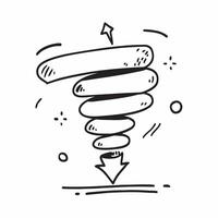 Glowing abstract spiral representing process optimization concept as A dynamic shot of a glowing abstract spiral symbolizing process optimization and operational efficiency The im pure vector