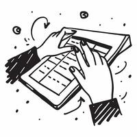 Hands on Glossy Keyboard with Abstract Background concept as Hands typing on a glossy keyboard with an abstract digital background highlighting remote work technology and efficienc pure Set 2 vector