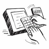 Hands Typing on Keyboard with Glossy Reflection concept as Hands typing on a keyboard with a glossy reflection on the desk highlighting productivity in a modern home office setup pure vector