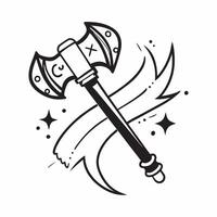 Hanumans Mace and Gada concept as illustration of Hanumans mace gada crossed with another symbol of strength isolated on a white background symbolizing power and protection pure vector