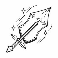 Holographic Arrow and Shield with Defense Text concept as A bold photo featuring a glowing holographic arrow and shield symbolizing the defense against evil during Dussehra The de pure vector