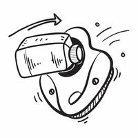 Headset with holographic sound waves and copy space isolated on white balance concept as Camera movement Zoom into the headset focusing on the glowing holographic sound waves Scen pure Set 2 vector