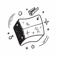 Holographic Chalkboard with Floating Equations concept as A holographic chalkboard with glowing floating mathematical equations representing virtual math education with ample copy pure vector