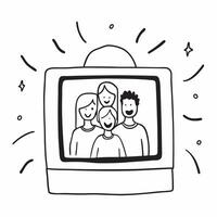 Holographic Family Portrait with Glowing Frame concept as A vibrant holographic image of a family portrait with a glowing frame symbolizing cherished moments and diversity isolated pure vector