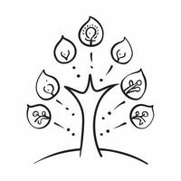 Holographic Family Tree with Glowing Roots concept as A glossy holographic image of a family tree with glowing roots symbolizing strong family ties and diversity isolated on a whit pure vector