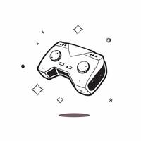 Holographic gaming controller with glowing buttons concept as A futuristic gaming controller with holographic glowing buttons softly highlighted by ambient light isolated on a clea pure vector
