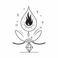 Holographic Mandala and Flame with Purity Text concept as A serene photo featuring a glowing holographic mandala and flame symbolizing purity and spiritual cleansing during Dussehr pure vector