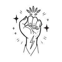 Holographic Plus Size Model Hands with Empowerment Text concept as A glossy holographic image featuring the hands of a plus size model with the word Empowerment in a strong font T pure vector