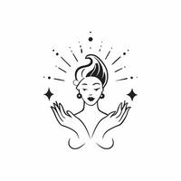 Holographic Plus Size Model with Radiance Text concept as A glossy vibrant background featuring a holographic plus size model with the word Radiance in an elegant font The design pure vector
