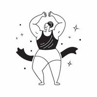 Holographic Plus Size Model Silhouette with Strength Text concept as A sleek holographic silhouette of a plus size model with the word Strength in a powerful font set against a cle pure Set 2 vector