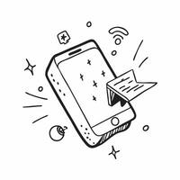 Holographic Smartphone with Education Icons concept as A modern smartphone displaying glowing holographic education icons representing mobile learning with copy space on a white ba pure vector