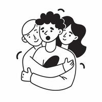 Holographic Tablet with Family Photos concept as A dynamic photo of a tablet displaying holographic photos of a same sex parent family isolated on a white background with copy spac pure vector