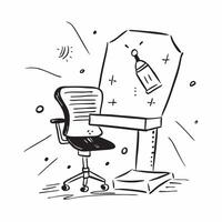Home Office Chair with Glowing Abstract Digital Art concept as A photo featuring a home office chair with a glowing abstract digital art background The image is centered around th pure vector