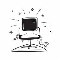 Home Office Chair with Glossy Abstract Digital Art concept as A photo featuring a home office chair with a glossy abstract digital art background The focus is on the chair and its pure Set 3 vector