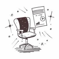 Home Office Chair with Glowing Abstract Digital Art concept as A photo featuring a home office chair with a glowing abstract digital art background The image is centered around th pure Set 4 vector