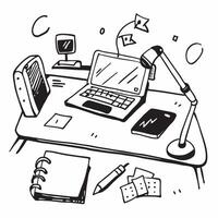 Home Office Desk with Glossy Digital Art Background concept as A photo featuring a home office desk with a glossy digital art background The image focuses on the desk setup highli pure Set 4 vector